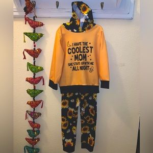 Toddler sunflower co-ord outfit w/ hoodie 🌻